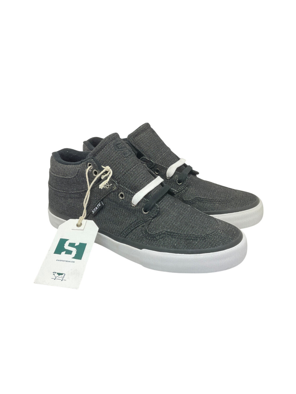 State Men's Low-Cut Mercer Denim Skate Sneakers FTWST10404 Black Size 10.5M